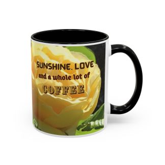 Sunshine, Love & Coffee – PunkerDoodle® Floral Ceramic Mug
