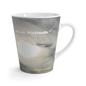Even on the Darkest Days empowerment mug by PunkerDoodle storm sky photography I Can Attitude 12oz latte