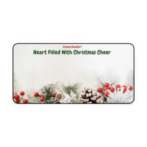 Heart Filled With Christmas Cheer Desk Mat
